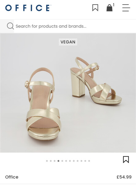 Block Heel Gold Sandals