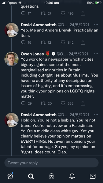 David Aaronovitch in the Times comes out as GC