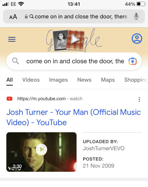 Can you find me a song? Irishy, man, something about coming home/ closing the door?