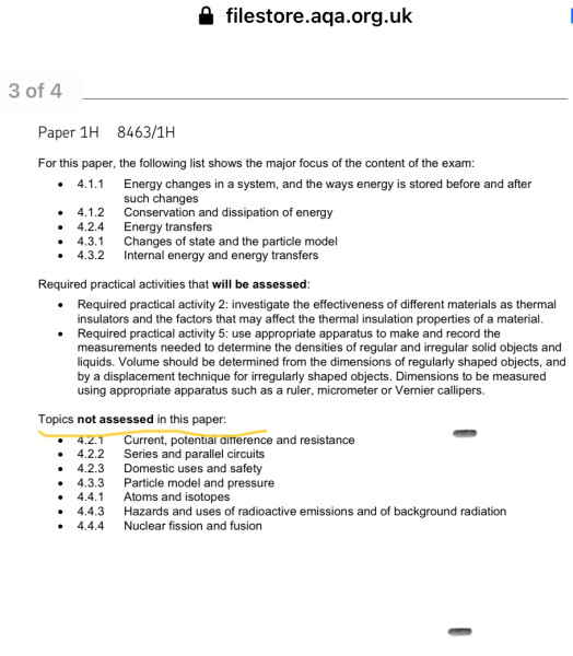 GCSE Physics AQA - Today