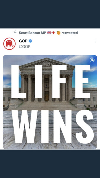 To agree with the Supreme Court's decision to overturn Roe v Wade?