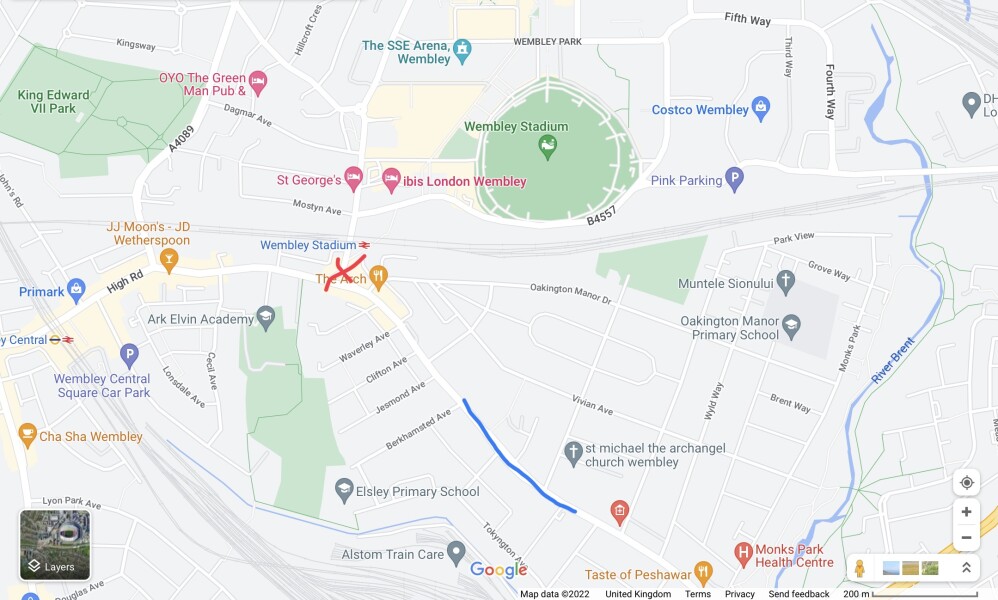 Pick up place at Wembley Stadium for Harry Styles concert?