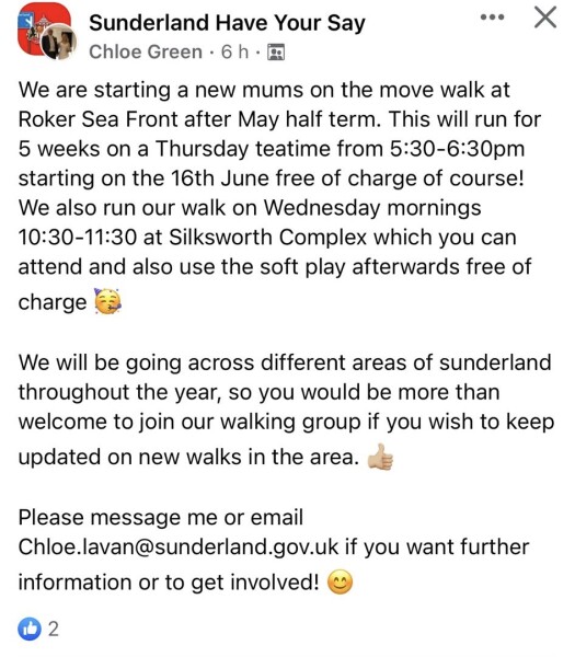 Making mam friends in Sunderland 