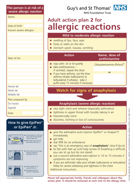 This was anaphylaxis wasn’t it? Nuts.