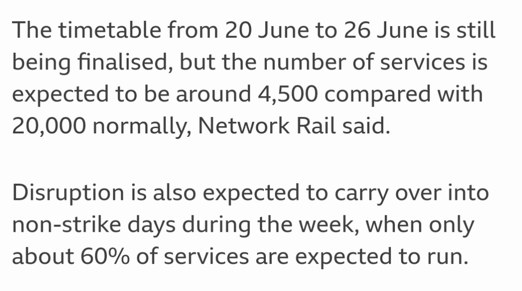 Worried about trip to London during train strikes.