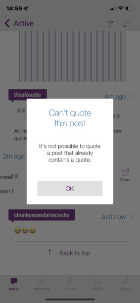 Copying and pasting replies/previous replies 