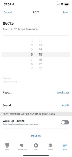how to stop alexa clock telling us the weather every morning