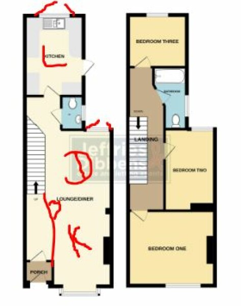 Kitchen or dining room at the back?