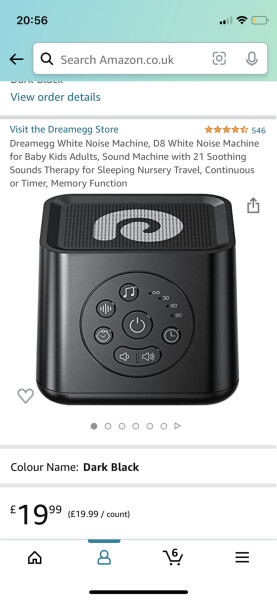 White noise machine with continuous play
