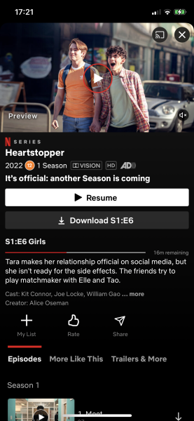Heartstoppers on Netflix no female representation