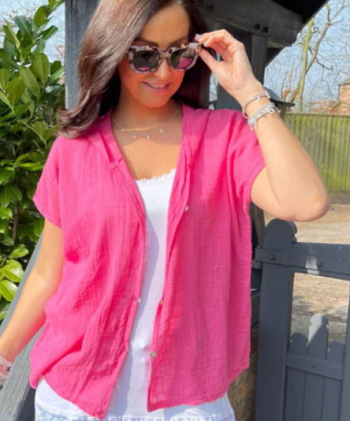 can anyone help me find a lightweight ,loose short sleeved cotton shrug/cardigan ?
