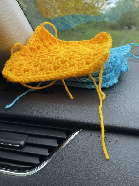 It's Crochet,  Knit & Natter 9: So Many Projects, So Little Time. (Oh well - I almost made it rhyme!)