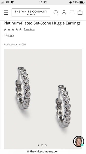 Silver huggie hoops
