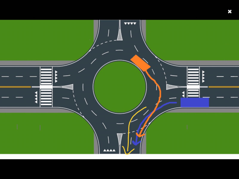 Roundabout who was in the wrong?