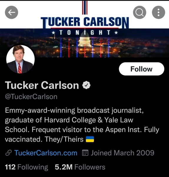 Kellie Jay Keen and Tucker Carlson of Fox News