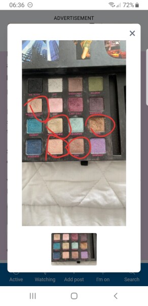 Eyeshadow pallete which of these are warm colours?