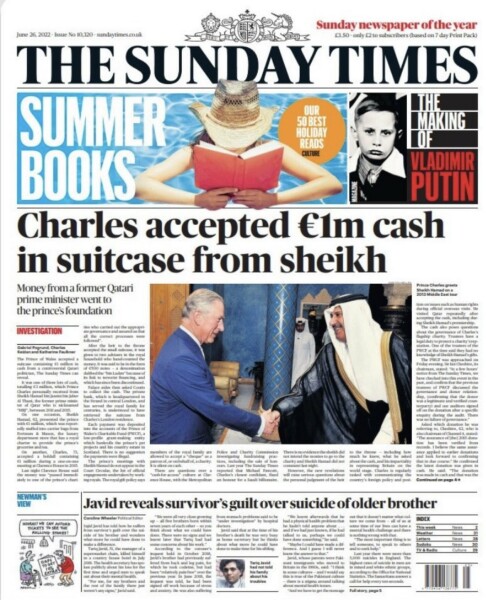 A suitcase with a million euros in cash given to Charles