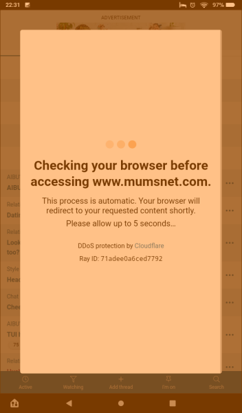 Cloudflare waiting page