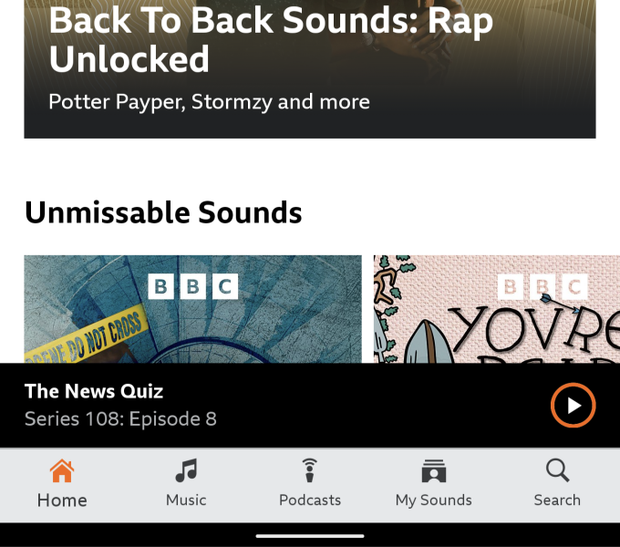 BBC Sounds app user problem