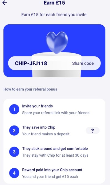 Chip free £15! New accounts 