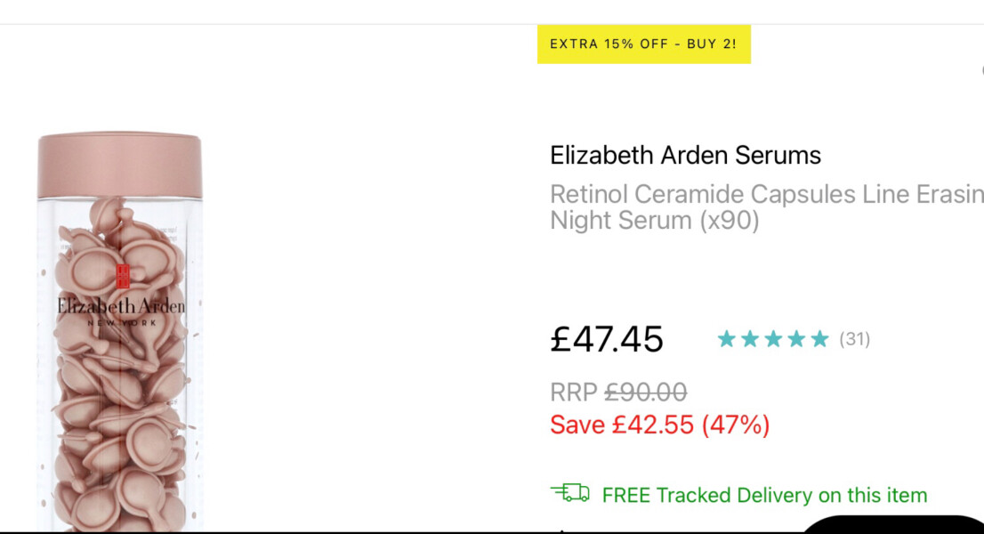 Elizabeth Arden retinol capsules