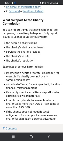Charity being mis-managed