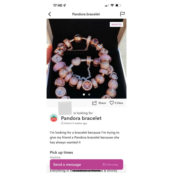 To be shocked by the requests on Olio?