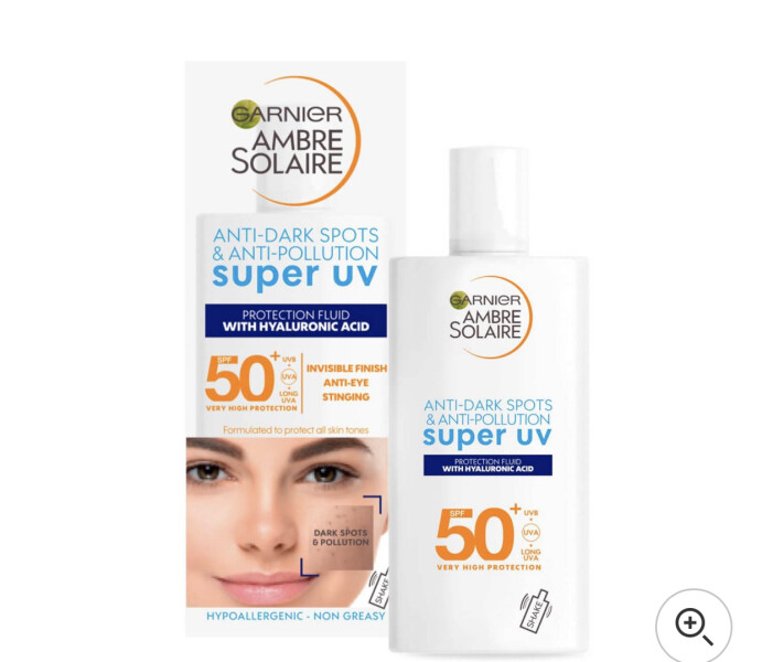 Facial sun cream, good under make up