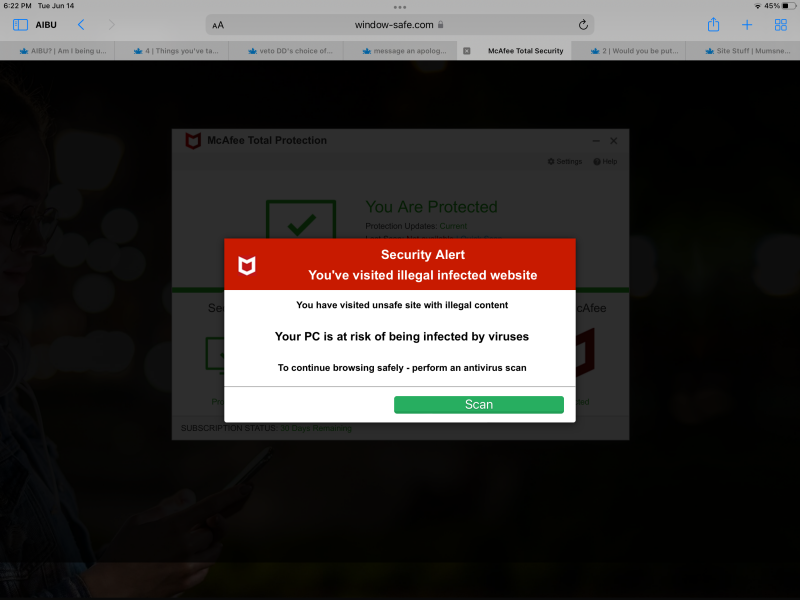 McAfee virus scam