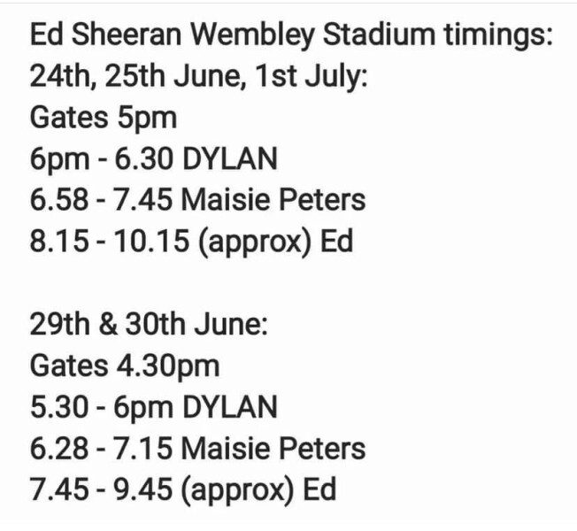 Ed Sheeran at Wembley