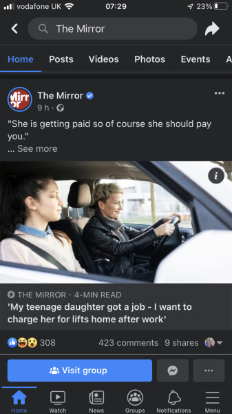 To ask DD to pay towards her lifts home from work at midnight? 