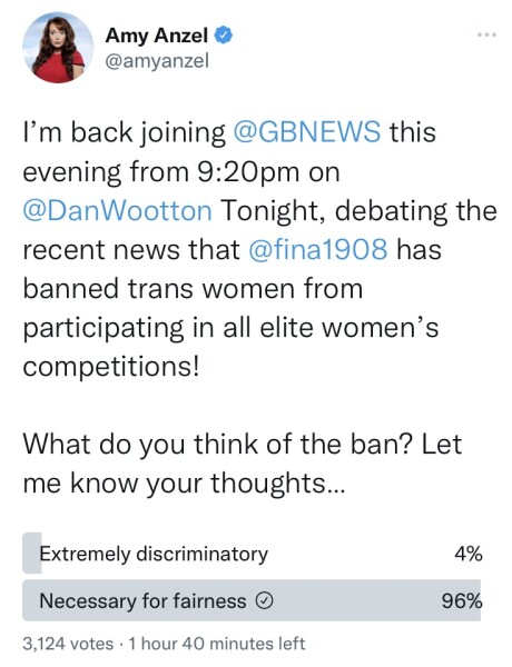 Fina stops transgender swimmers from competing in women's elite events