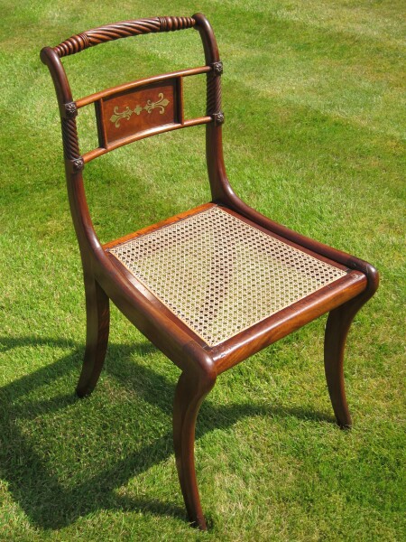 Upholstered to caning