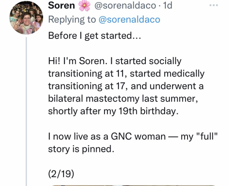 Tragic thread from detransitioner