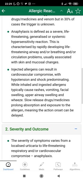This was anaphylaxis wasn’t it? Nuts.