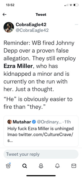 To be concerned that the Depp/Heard trial has put off genuine DV victims from coming forward?