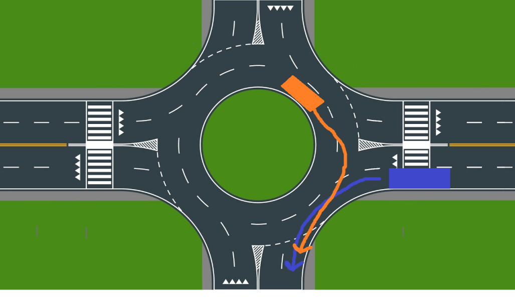 Roundabout who was in the wrong?
