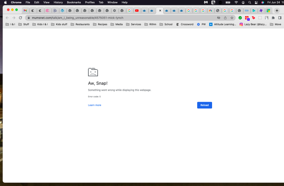 Pages freezing and can't be refreshed