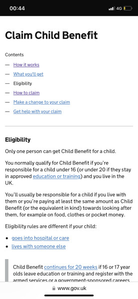 Child benefit 