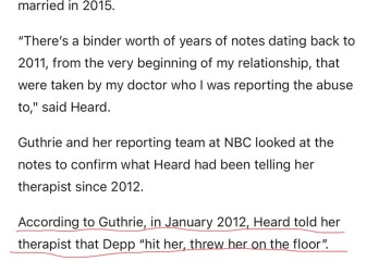 To be concerned that the Depp/Heard trial has put off genuine DV victims from coming forward?