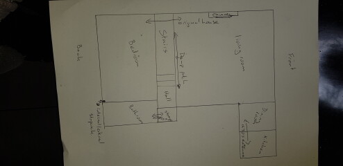 Rising damp patch on interior wall
