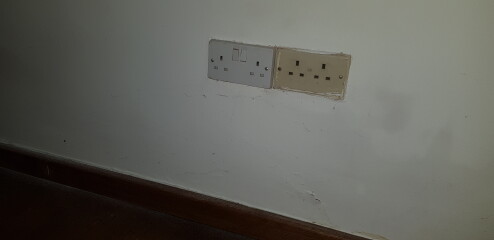 Rising damp patch on interior wall