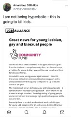 LGB Alliance to plan helpline with Lottery funding