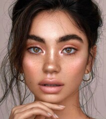 Dewy, glowy skin on a pale red-head
