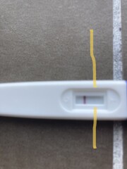 Indent or v faint positive??