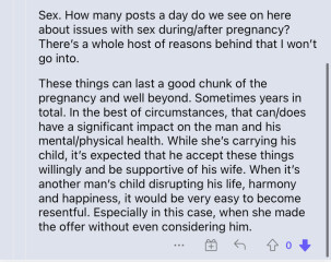 ” Husbands make sacrifices during their wife’s pregnancy that can take years to recover from.”