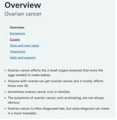 NHS has erased women from ovarian cancer guidance