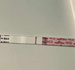 Positive test or evaporation line?