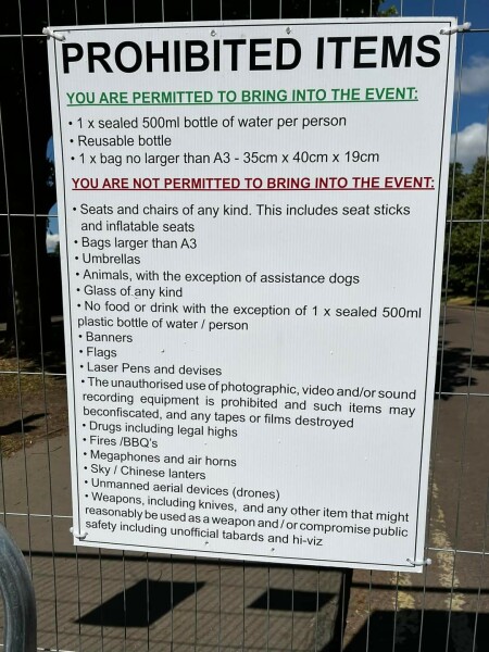To warn you about the way outdoor concerts are going?