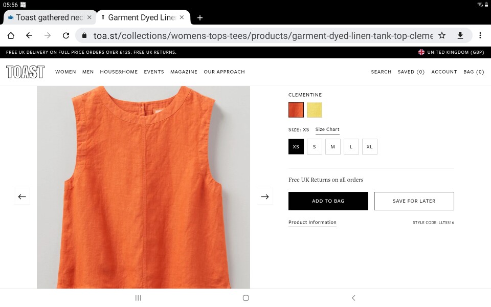 Toast gathered neck tops